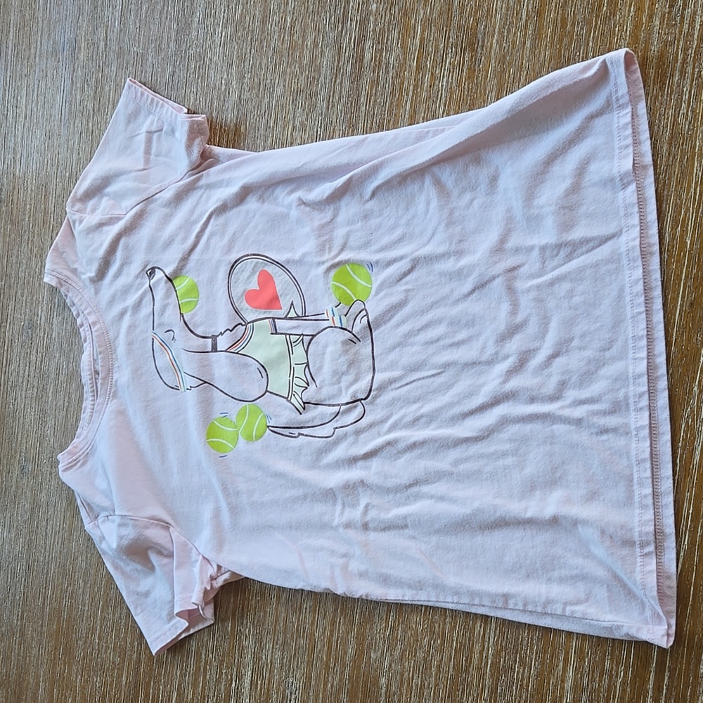 BOGO Cat & Jack Girls XL 14-16 Pink Tshirt Tennis Dog Short Sleeve